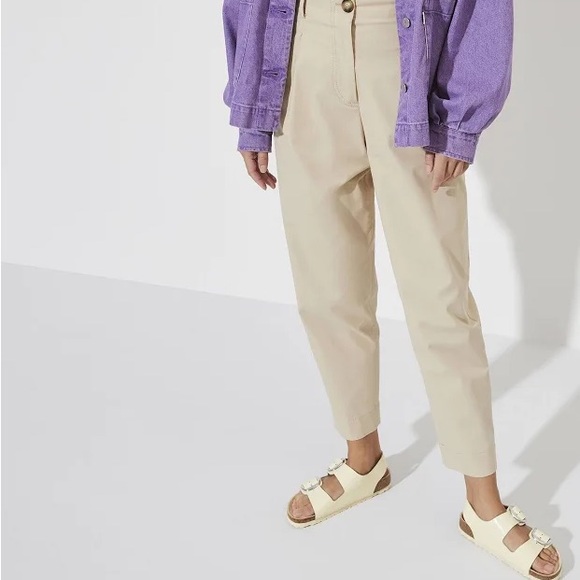 Birkenstock Milano Big Buckle Cream Sandals with Silver Size 40 - Picture 3 of 12